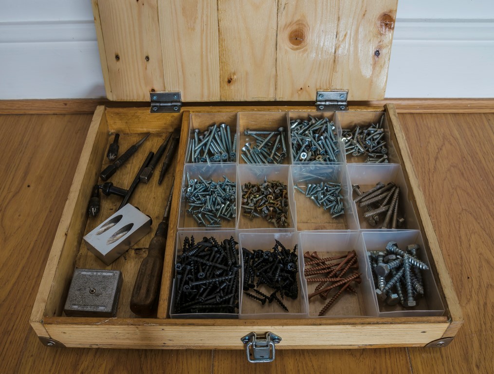 Screws and Nails Storage Box  Rag 'n' Bone Brown - UK Woodworking